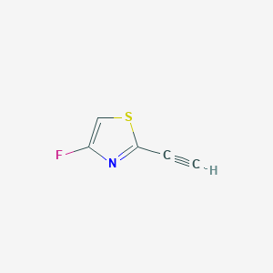 molecular formula C5H2FNS B3291339 Thiazole, 2-ethynyl-4-fluoro- CAS No. 872122-47-9