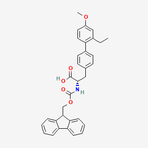 molecular formula C33H31NO5 B3291345 N-Fmoc-4-(2-ethyl-4-methoxyphenyl)-L-phenylalanine CAS No. 872142-89-7