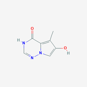 molecular formula C7H7N3O2 B3291360 6-Hydroxy-5-methylpyrrolo[2,1-F][1,2,4]triazin-4(3H)-one CAS No. 872206-45-6
