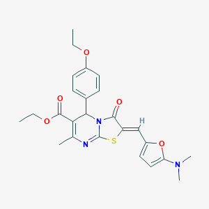 ethyl 2-{[5-(dimethylamino)-2-furyl]methylene}-5-(4-ethoxyphenyl)-7-methyl-3-oxo-2,3-dihydro-5H-[1,3]thiazolo[3,2-a]pyrimidine-6-carboxylate