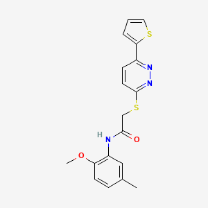 N-(2-methoxy-5-methylphenyl)-2-[(6-thien-2-ylpyridazin-3-yl)thio]acetamide