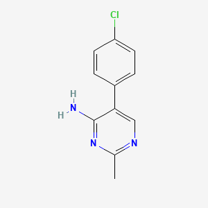 molecular formula C11H10ClN3 B3291450 5-(4-氯苯基)-2-甲基嘧啶-4-胺 CAS No. 872826-73-8