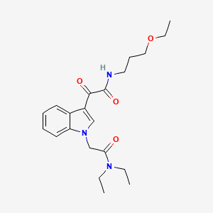 2-[1-[2-(diethylamino)-2-oxoethyl]indol-3-yl]-N-(3-ethoxypropyl)-2-oxoacetamide