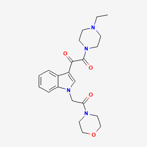 molecular formula C22H28N4O4 B3291484 1-(4-Ethylpiperazin-1-yl)-2-[1-(2-morpholin-4-yl-2-oxoethyl)indol-3-yl]ethane-1,2-dione CAS No. 872855-26-0