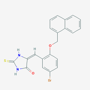 molecular formula C21H15BrN2O2S B329149 (5E)-5-[5-bromo-2-(naphthalen-1-ylmethoxy)benzylidene]-2-thioxoimidazolidin-4-one 
