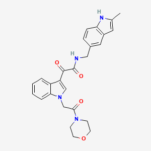 molecular formula C26H26N4O4 B3291492 N-((2-methyl-1H-indol-5-yl)methyl)-2-(1-(2-morpholino-2-oxoethyl)-1H-indol-3-yl)-2-oxoacetamide CAS No. 872857-70-0