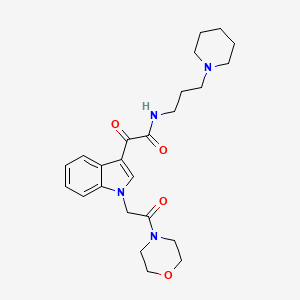 molecular formula C24H32N4O4 B3291498 2-(1-(2-morpholino-2-oxoethyl)-1H-indol-3-yl)-2-oxo-N-(3-(piperidin-1-yl)propyl)acetamide CAS No. 872857-77-7