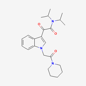molecular formula C23H31N3O3 B3291504 2-oxo-2-[1-(2-oxo-2-piperidin-1-ylethyl)indol-3-yl]-N,N-di(propan-2-yl)acetamide CAS No. 872857-85-7