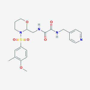 molecular formula C21H26N4O6S B3291537 N-{[3-(4-methoxy-3-methylbenzenesulfonyl)-1,3-oxazinan-2-yl]methyl}-N'-[(pyridin-4-yl)methyl]ethanediamide CAS No. 872986-24-8