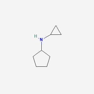 molecular formula C8H15N B3291569 N-cyclopentyl-N-cyclopropylamine CAS No. 873-59-6