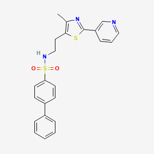 N-[2-(4-methyl-2-pyridin-3-yl-1,3-thiazol-5-yl)ethyl]biphenyl-4-sulfonamide