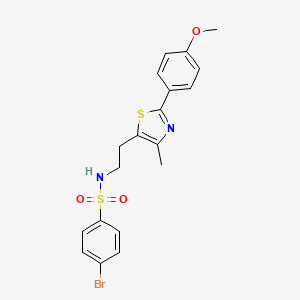 molecular formula C19H19BrN2O3S2 B3291591 4-bromo-N-(2-(2-(4-methoxyphenyl)-4-methylthiazol-5-yl)ethyl)benzenesulfonamide CAS No. 873010-11-8