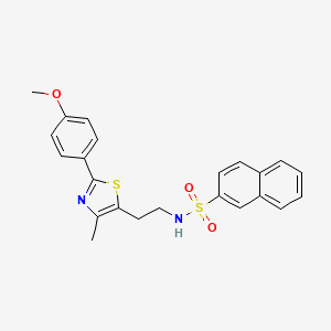 molecular formula C23H22N2O3S2 B3291600 N-{2-[2-(4-methoxyphenyl)-4-methyl-1,3-thiazol-5-yl]ethyl}naphthalene-2-sulfonamide CAS No. 873010-16-3