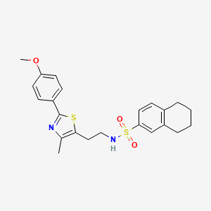 N-{2-[2-(4-methoxyphenyl)-4-methyl-1,3-thiazol-5-yl]ethyl}-5,6,7,8-tetrahydronaphthalene-2-sulfonamide