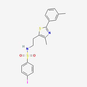 4-iodo-N-(2-(4-methyl-2-(m-tolyl)thiazol-5-yl)ethyl)benzenesulfonamide