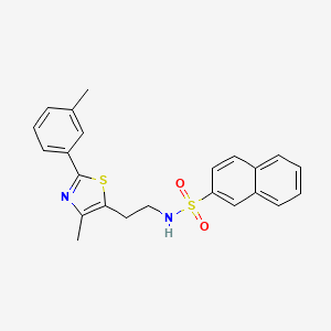 N-{2-[4-methyl-2-(3-methylphenyl)-1,3-thiazol-5-yl]ethyl}naphthalene-2-sulfonamide