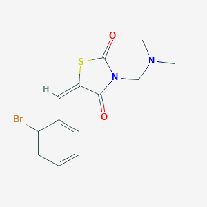 molecular formula C13H13BrN2O2S B329166 5-(2-Bromobenzylidene)-3-[(dimethylamino)methyl]-1,3-thiazolidine-2,4-dione 