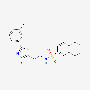 N-{2-[4-methyl-2-(3-methylphenyl)-1,3-thiazol-5-yl]ethyl}-5,6,7,8-tetrahydronaphthalene-2-sulfonamide