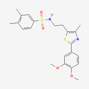 N-(2-(2-(3,4-dimethoxyphenyl)-4-methylthiazol-5-yl)ethyl)-3,4-dimethylbenzenesulfonamide