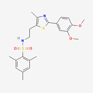 N-(2-(2-(3,4-dimethoxyphenyl)-4-methylthiazol-5-yl)ethyl)-2,4,6-trimethylbenzenesulfonamide