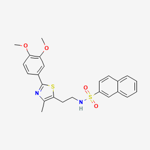 N-{2-[2-(3,4-dimethoxyphenyl)-4-methyl-1,3-thiazol-5-yl]ethyl}naphthalene-2-sulfonamide