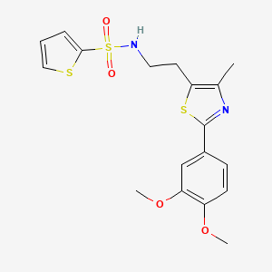 N-{2-[2-(3,4-dimethoxyphenyl)-4-methyl-1,3-thiazol-5-yl]ethyl}thiophene-2-sulfonamide