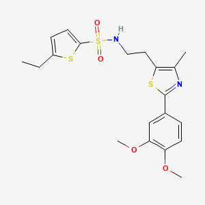 N-{2-[2-(3,4-dimethoxyphenyl)-4-methyl-1,3-thiazol-5-yl]ethyl}-5-ethylthiophene-2-sulfonamide