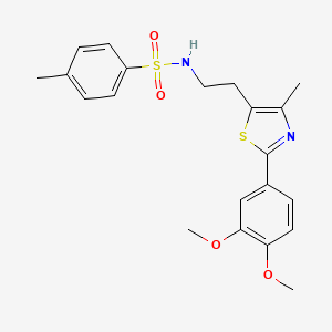 N-(2-(2-(3,4-dimethoxyphenyl)-4-methylthiazol-5-yl)ethyl)-4-methylbenzenesulfonamide