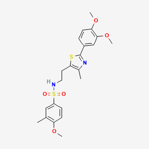 N-(2-(2-(3,4-dimethoxyphenyl)-4-methylthiazol-5-yl)ethyl)-4-methoxy-3-methylbenzenesulfonamide