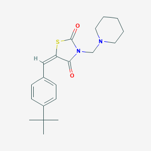 molecular formula C20H26N2O2S B329173 5-(4-Tert-butylbenzylidene)-3-(1-piperidinylmethyl)-1,3-thiazolidine-2,4-dione 