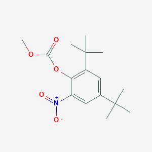 molecular formula C16H23NO5 B3291742 Carbonic acid 2,4-di-tert-butyl-6-nitro-phenyl ester methyl ester CAS No. 873055-56-2
