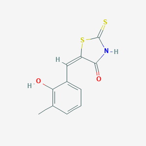 molecular formula C11H9NO2S2 B329175 5-(2-Hydroxy-3-methylbenzylidene)-2-thioxo-1,3-thiazolidin-4-one 