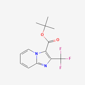 molecular formula C13H13F3N2O2 B3291833 tert-Butyl 2-(trifluoromethyl)imidazo[1,2-a]pyridine-3-carboxylate CAS No. 87378-58-3