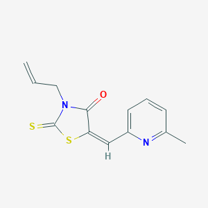 molecular formula C13H12N2OS2 B329185 3-Allyl-5-[(6-methyl-2-pyridinyl)methylene]-2-thioxo-1,3-thiazolidin-4-one 