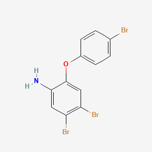 molecular formula C12H8Br3NO B3291859 4,5-Dibromo-2-(4-bromophenoxy)aniline CAS No. 873980-49-5