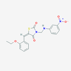 molecular formula C19H17N3O5S B329187 5-(2-Ethoxybenzylidene)-3-({3-nitroanilino}methyl)-1,3-thiazolidine-2,4-dione 