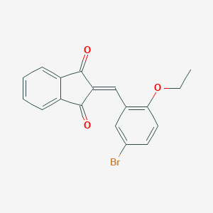 molecular formula C18H13BrO3 B329189 2-(5-bromo-2-ethoxybenzylidene)-1H-indene-1,3(2H)-dione 