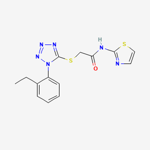 2-((1-(2-ethylphenyl)-1H-tetrazol-5-yl)thio)-N-(thiazol-2-yl)acetamide