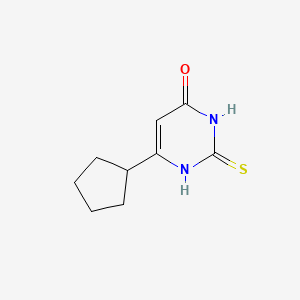 molecular formula C9H12N2OS B3291938 6-Cyclopentyl-2-mercaptopyrimidin-4-ol CAS No. 874516-60-6