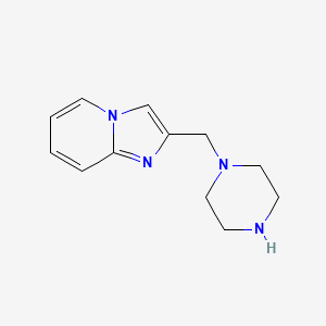 molecular formula C12H16N4 B3291950 2-(哌嗪-1-基甲基)咪唑并[1,2-a]吡啶 CAS No. 874623-44-6