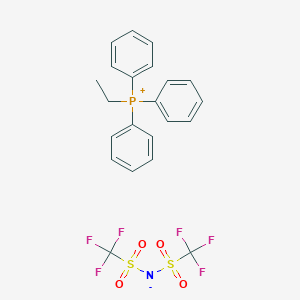 molecular formula C22H20F6NO4PS2 B3291996 Bis(trifluoromethylsulfonyl)azanide;ethyl(triphenyl)phosphanium CAS No. 874989-77-2