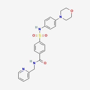 molecular formula C23H24N4O4S B3292009 4-(4-Morpholin-4-yl-phenylsulfamoyl)-N-pyridin-2-ylmethyl-benzamide CAS No. 875051-65-3