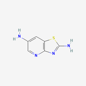 molecular formula C6H6N4S B3292019 Thiazolo[4,5-b]pyridine-2,6-diamine CAS No. 875237-85-7