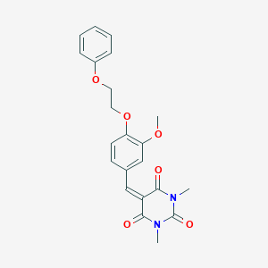 molecular formula C22H22N2O6 B329208 5-[3-methoxy-4-(2-phenoxyethoxy)benzylidene]-1,3-dimethylpyrimidine-2,4,6(1H,3H,5H)-trione 