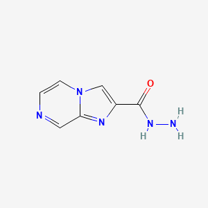 molecular formula C7H7N5O B3292080 Imidazo[1,2-a]pyrazine-2-carboxylic acid, hydrazide CAS No. 87597-36-2