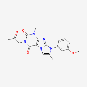 6-(3-Methoxyphenyl)-4,7-dimethyl-2-(2-oxopropyl)purino[7,8-a]imidazole-1,3-dione