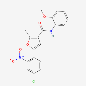 5-(4-chloro-2-nitrophenyl)-N-(2-methoxyphenyl)-2-methylfuran-3-carboxamide