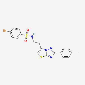 4-bromo-N-(2-(2-(p-tolyl)thiazolo[3,2-b][1,2,4]triazol-6-yl)ethyl)benzenesulfonamide
