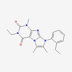 molecular formula C20H23N5O2 B3292254 2-Ethyl-6-(2-ethylphenyl)-4,7,8-trimethylpurino[7,8-a]imidazole-1,3-dione CAS No. 877644-75-2
