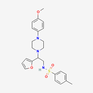 molecular formula C24H29N3O4S B3292286 N-{2-(2-furyl)-2-[4-(4-methoxyphenyl)piperazin-1-yl]ethyl}-4-methylbenzenesulfonamide CAS No. 877649-04-2